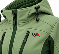 Veste Softshell Technique Femme Olive/Sauge la Plus Vendue, Imperméable, à Capuche, avec Poches Zippées – Fournisseur en Gros pour Marques Privées