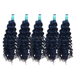 Extensiones de cabello Remy virgen humano original, paquetes de cabello natural a granel rizado birmano y cutícula alineada de Indonesia - Product Image 1