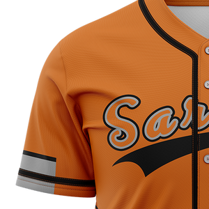 Maillot de baseball pour homme à manches courtes en polyester de haute qualité avec logo personnalisé, col en V, respirant et à séchage rapide - Product Image 3