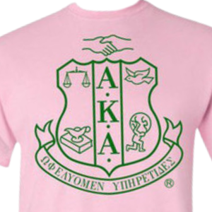 Camiseta AKA World Famous Crest con estampado gráfico en rosa claro y verde, cuello redondo, algodón, informal, de manga corta - Product Image 2