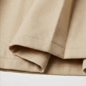 Women Pleated A-Line Skirt Knee-Length Solid Color Regular Waist Woven Polyester Cotton Comfortable All Seasons Style - Product Image 6
