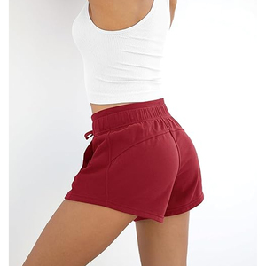 Shorts de course pour femmes en coton doux avec cordon de serrage, style streetwear décontracté, marque privée, fournisseur OEM en gros sur mesure - Product Image 3