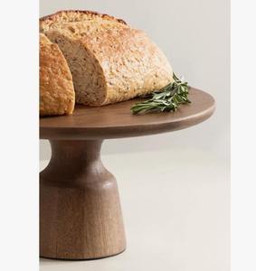 Support à gâteau en bois fait main avec couvercle en verre, plateau à dessert réutilisable pour les fêtes et la décoration de la maison au meilleur prix - Product Image 5
