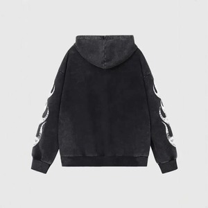 เสื้อฮู้ดซิปสำหรับนักแข่งรถ ผู้ชาย สไตล์สปอร์ต ผ้าฟลีซ พิมพ์ลายเปลวไฟ พร้อมโลโก้หมายเลข 88 ด้านหน้า สำหรับฤดูหนาว ผ้าฝ้าย 100% กันน้ำ - Product Image 2