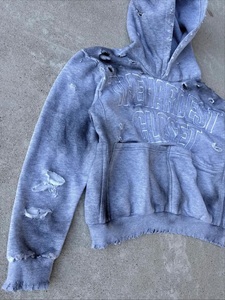 Custom Oversized Distressed <b>Zip</b> Up Hoodie Heavyweight Cotton Vintage Washed Streetwear Full <b>Zip</b> <b>Hooded</b> Sweatshirt for Men Women - Product Image 4