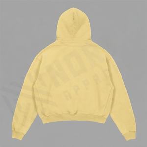 Sweat à capuche épais pour homme, coupe oversize à épaules tombantes, en molleton bouclette, impression graphique tissée ODM, hiver, vente en gros - Product Image 2