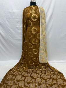 Vestido de Novia Faransawi de HABITU ENTERPRISES, Alta Calidad, 100% Tela de Seda Tejida, Transpirable, Peso Medio, Multicolor - Product Image 3