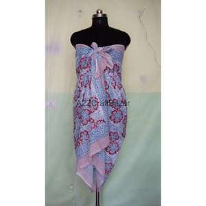 Cotton Digital Print Floral Solid Color Sarong Pareo Bikini Cover Beach <b>Wrap</b> Scarf Lightweight Soft Breathable Women Wholesale - Product Image 2