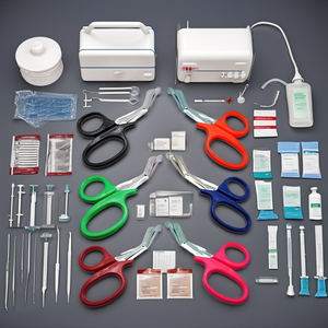 Industrial Trauma Shears Multi-Purpose Bandage Scissors Serrated Edge Stainless Steel Blade Plastic Handles 3-Year - Product Image 2