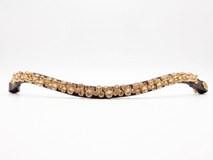 Diadema de Cuero para Caballo con Decoración de Cristales, Accesorio de Equitación Western - Product Image 3