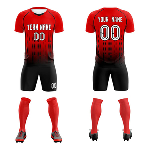 Conjunto de Camiseta de Fútbol Personalizada para Hombre, Manga Corta, Degradado Rosa y Azul, Cuello en V, Absorbe la Humedad, Ajuste Atlético, Uniforme - Product Image 5