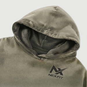 Sweat-shirt à capuche surdimensionné pour homme Nexfit Athletics, en molleton de coton premium, poche kangourou, logo personnalisé, 320g, respirant - Product Image 5
