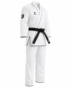 ชุดเทควันโด Force 2 Win สีขาว โพลีเอสเตอร์/คอตตอน สำหรับผู้ใหญ่ ยูนิเซ็กซ์ ยืดหยุ่น ระบายอากาศได้ดี รับสั่งพิมพ์ลายตามแบบ บริการ OEM - Product Image 6