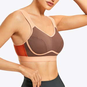 Nouveau soutien-gorge de sport pour femme grande taille, haute qualité, imprimé personnalisé, réversible, maintien élevé, en Spandex/Nylon, respirant, avec nœud - Product Image 5