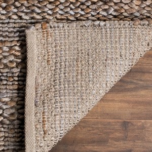 พรมวิ่งปอกระเจาหอยเชลล์ส้มทำด้วยมือพรมปูพื้นทางเข้าครัวบ้านไร่ - Product Image 5