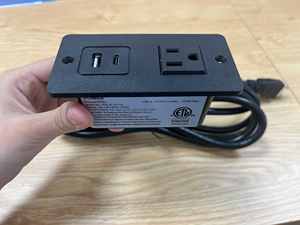 Factory Price Mini US <b>Socket</b> 10.5W Recessed US Power Strip PW-A-1011A With <b>USB</b> & TYPE <b>C</b> Charging Port - Product Image 3