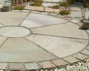 High Strength Circle Sandstone Garden <b>Stone</b> All Type Natural Honed Finish Tile - Product Image 1