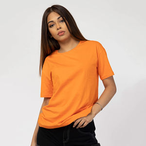 Pocos estilos de algodón liso transpirable de manga corta para mujer, camisetas de mujer de la mejor calidad, camisetas cómodas para mujer - Product Image 1