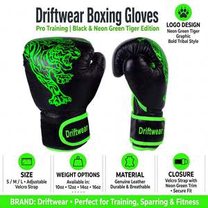 Guantes de Boxeo Personalizados con Estampado de Tigre Negro y Verde, Guantes de Entrenamiento de MMA, Guantes Ligeros para Boxeo, Kickboxing y Sparring - Product Image 5