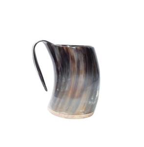Mug en corne de buffle de 500 ml de qualité supérieure, fait main, pour bière et vin, écologique et compatible lave-vaisselle, naturel, logo personnalisable, pour bar - Product Image 2