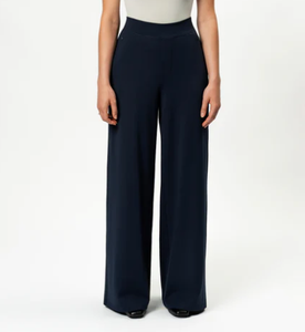 Pantalones de cintura media para mujer, estilo urbano, de secado rápido, corte holgado, pierna ancha, largo hasta la pantorrilla, fabricante de ropa personalizada, suministro al por mayor - Product Image 2