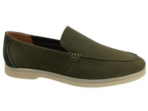 Mocasines de Lycra Color Oliva para Hombre, Punta Redonda, Entresuela Transpirable de EVA, Suela de Goma, Casuales, Cómodos, para Oficina, Trabajo, Todas las Temporadas - Product Image 1