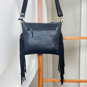 Popular diseño único a cuadros cuero de vaca gran capacidad bolso con flecos Vintage bolso cruzado de cuero genuino para mujer - Product Image 5