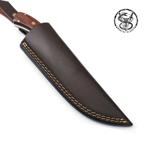 Cuchillo de caza para acampar al aire libre, nuevo estilo, con mango de madera, con Funda de cuero - Product Image 6