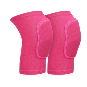 Genouillères rembourrées personnalisées noires et rouges pour le volleyball et le basketball, protection contre les chocs, compression élastique, protège-genoux - Product Image 5