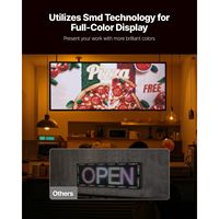 Pantalla LED digital a todo color P6 de 40x18 pulgadas para interiores, para señalización y orientación.