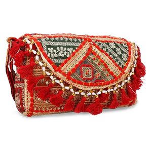 Bolsos Shanvi Hechos a Mano, de Algodón, Estilo Étnico Vintage Rajasthani, Simples y Bordados, Bolsos de Mano con Correa para Mujer, Personalizados - Product Image 5