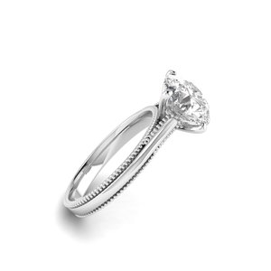 AJRETAIL Белое золото шипованное 3 карата лабораторное выращенное кольцо с бриллиантами F цвета VVS2 прозрачное сертифицированное IGI - Product Image 2