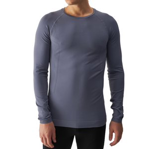 T-shirt à manches courtes en maille légère pour homme, col en V, séchage rapide, vêtements de sport respirants, anti-boulochage, coupe régulière, doux - Product Image 1