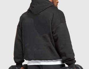 Mens Athletic Hoodie Performance Knit Sweatshirt Stretch <b>Fabric</b> Pullover Hooded Top Lightweight Casual Wear - Product Image 2