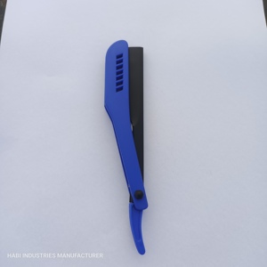 Herramienta Limpiadora de Cuchillas de Maquillaje con Mango de Plástico Azul, para Limpiar Brochas de Maquillaje, Fabricante Habi Industries - Product Image 4
