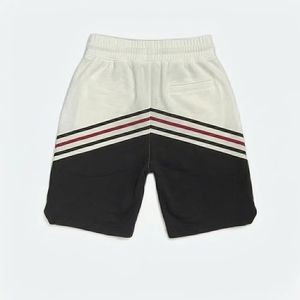 Ensemble coupe-vent en nylon noir et blanc pour homme, personnalisable avec logo, multi-lignes, idéal pour l'été, streetwear, vestes et shorts – Meilleures ventes - Product Image 3