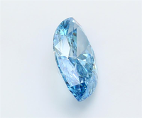 Exquisito Diamante Azul de 1 Quilate con Corte Marquesa, Diamante Suelto de Color Fantasía Raro para una Obra Maestra de Alta Joyería de Lujo Personalizada
