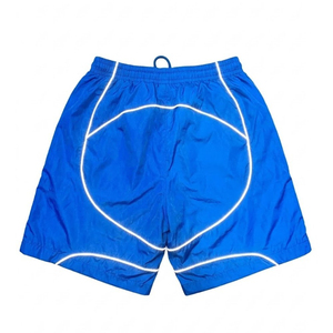 Nuevas tendencias, conjunto de pantalones cortavientos de nailon para hombre con logo personalizado en negro con paneles grises, para verano, estilo vintage, chaqueta de streetwear. - Product Image 5