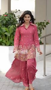 Conjunto de Cordón de Diseño, Preconfeccionado, Estilo Moderno, Seda Chinon India-Pakistaní, Última Moda, Exclusivo, para Fiestas, para Mujeres y Niñas - Product Image 5