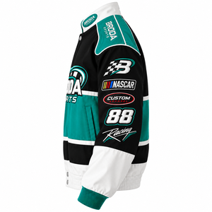 Premium custom <b>racing</b> <b>jacket</b> designed with NASCAR motorsport style Made high-quality materials and detailed embroidery Patches - Product Image 5
