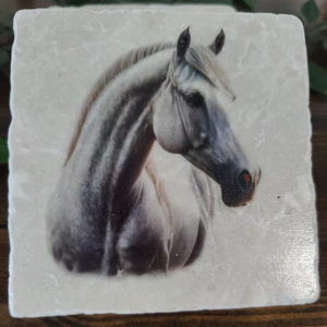 Posavasos de Mármol con Diseño de Caballo Rústico, Protectores de Muebles para Bebidas - Product Image 4