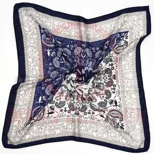 Fashion Design Women Animal Printed Square Casual Bandana Head Scarf Silk Satin High Quality Multi-functional All Seasons For - Product Image 1