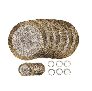 Beaded Placemats Set Wholesale Beads <b>Coaster</b> for Dining Table Mat Modern Design High Quality <b>Glass</b> Beaded Placemat - Product Image 4