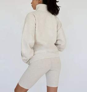 Ensemble de survêtement chaud d'automne, veste ample à fermeture éclair quart de tour, sweat-shirt et pantalon de survêtement à jambes larges, deux pièces, pour le fitness et le sport, sweats à capuche et pulls - Product Image 6