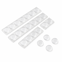 Coussinets plats en PVC transparent pour armoire, auto-adhésifs, réduction du bruit, 19x4mm