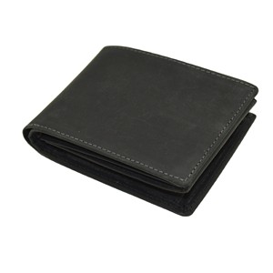 Cartera Bifold de Cuero Genuino para Hombre, Diseño Minimalista, Cierre Plegable, Uso Diario, Color Negro Vintage, Estilo Regalo, Hecha a Mano, Caja OEM - Product Image 3