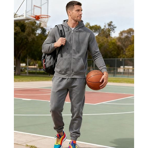 Conjunto Deportivo de Algodón para Hombre, Sudadera con Capucha y Pantalones Jogger, Ropa Deportiva Informal para Correr, Uso Diario, Moda - Product Image 5