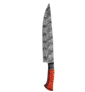 Cuchillo de Chef Artesanal de Acero de Damasco, Mango de Madera Hecho a Mano, Cuchillo de Cocina Japonés, OEM ODM - Product Image 6
