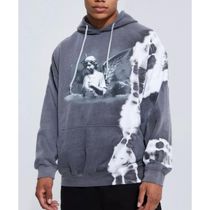 เสื้อฮู้ดดี้คุณภาพสูงสำหรับผู้ชาย ผ้าฝ้าย 100% แบบสวมหัว ยูนิเซ็กซ์ แฟชั่นผู้ชาย ลายมัดย้อม เสื้อฮู้ดดี้ผ้าฝ้ายสำหรับวิทยาลัยและการฝึกซ้อม - Product Image 3