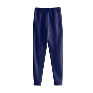 Jogging unisexe bleu marine 100 % coton écologique, décontracté, taille élastique, longueur intégrale, couleur unie, coupe ample, pour l'hiver, avec capuche - Product Image 1